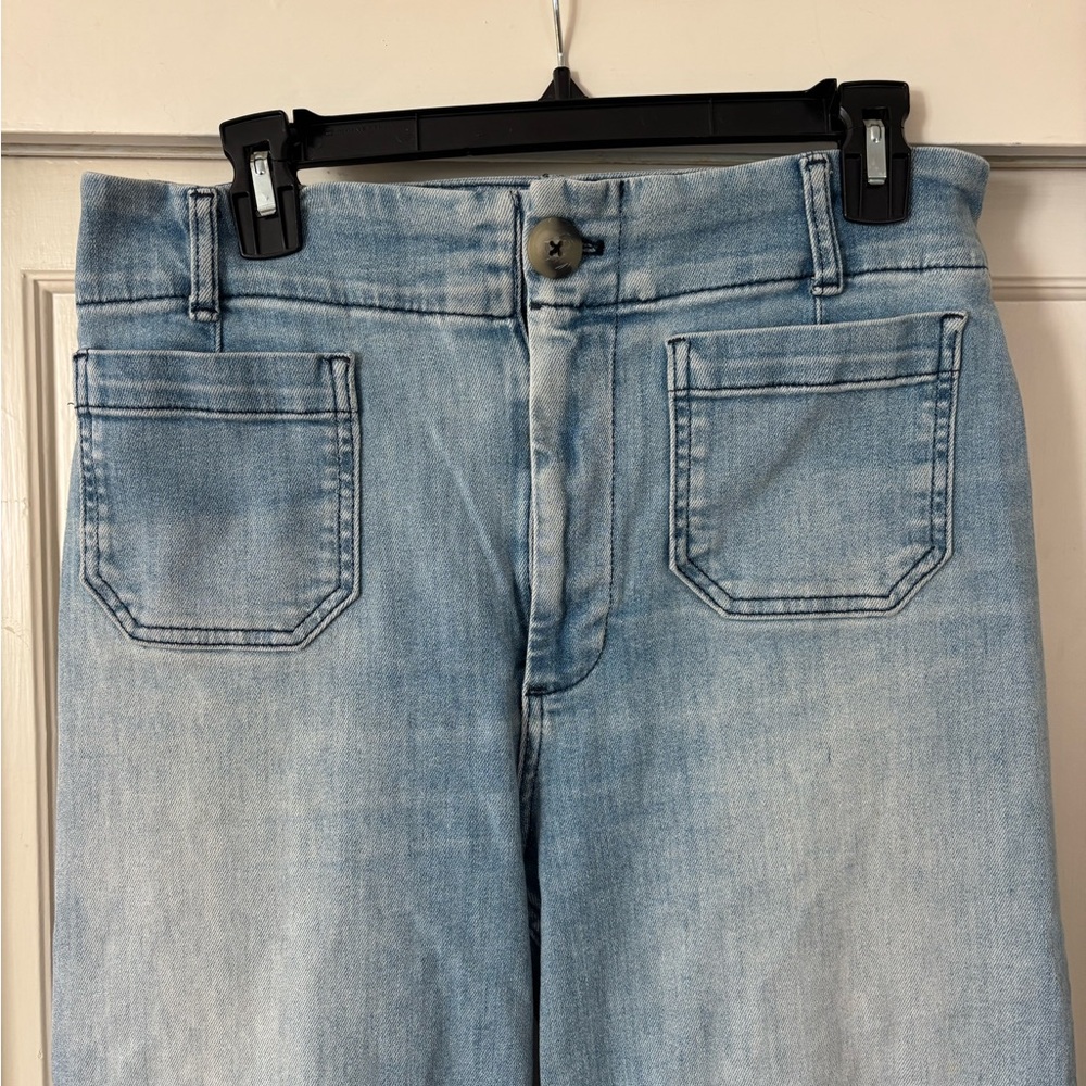 Pilcro and the Letterpress Light Wash Wide Leg full length jeans - Picture 5 of 7